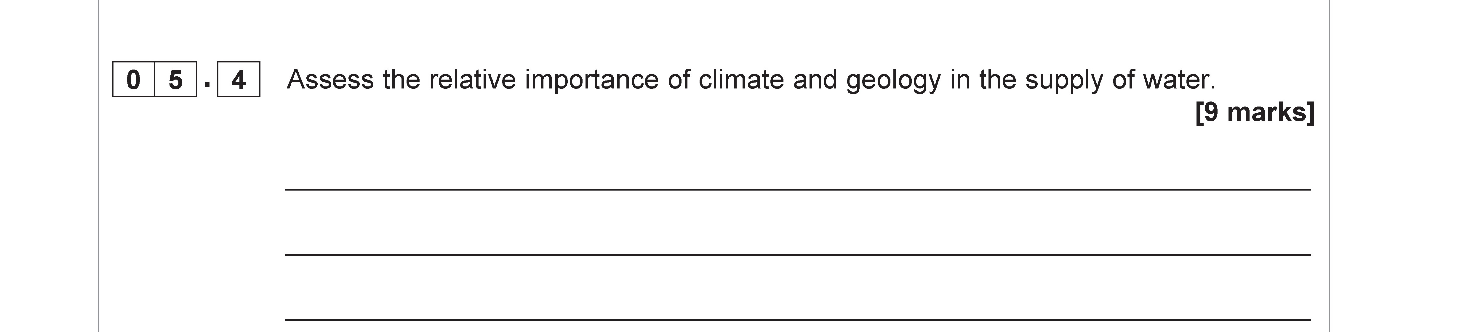 Assess-the-relative-importance-of-climate-and-geology-in-the-supply-of-water.--AQA-A-Level Geography-Question 5-2020-Paper 2.png